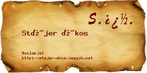 Stájer Ákos névjegykártya